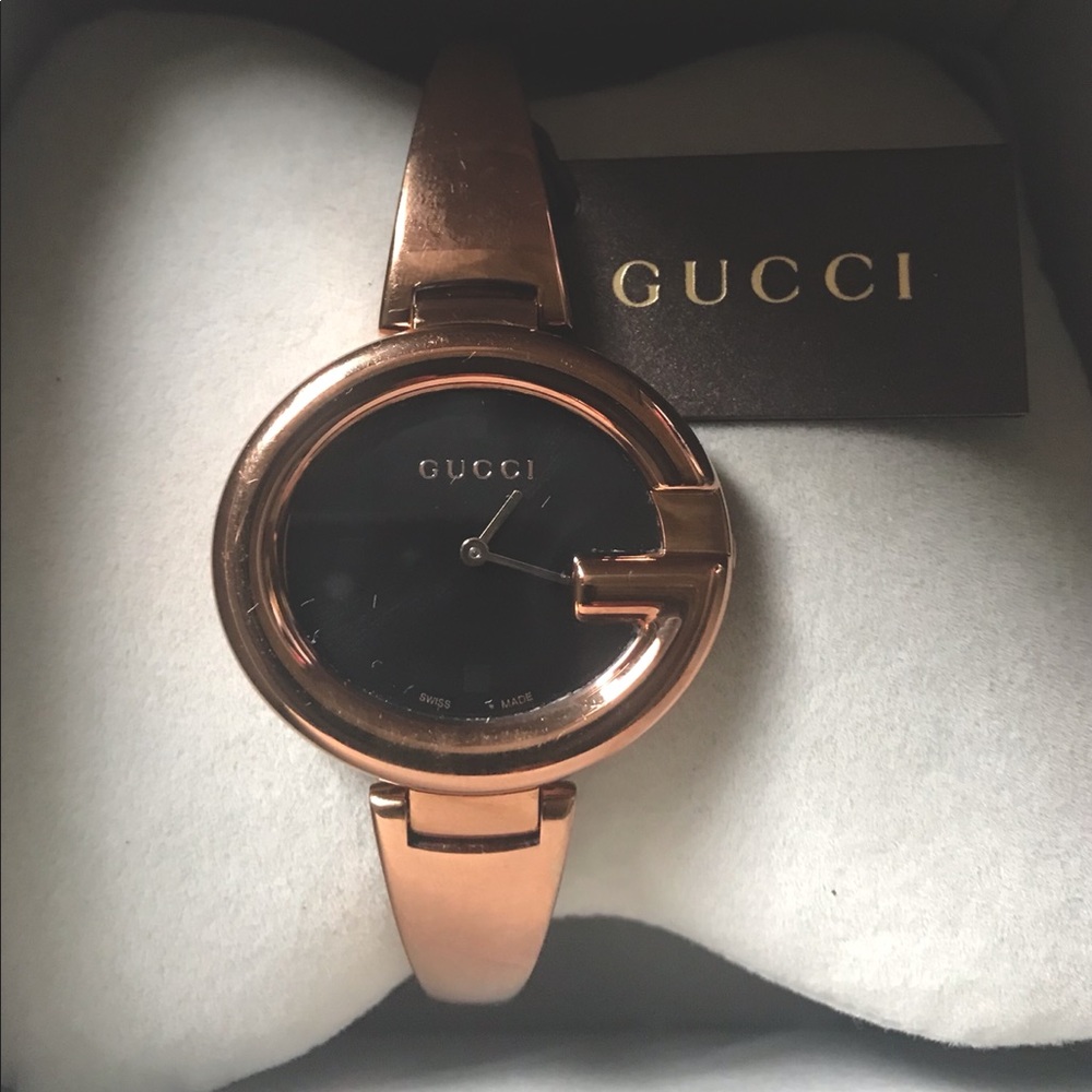 Gucci Guccissima Black Dial Stainless Steel Watch - Picture 1 of 4
